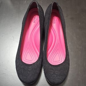 CROCS Black and Pink Shoes